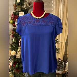 Lily White Royal Blue Blouse
